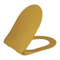 Closetzitting BWS Duroplast met Inox Scharnieren QuickRelease Softclose Goud - thumbnail