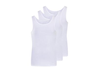 LIVERGY 3 stuks heren onderhemden (Wit, 4XL)