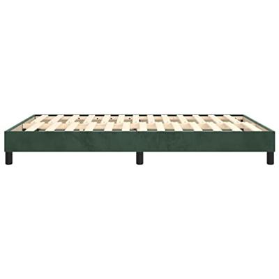 Boxspringframe fluweel donkergroen 140x190 cm