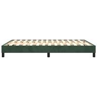 Boxspringframe fluweel donkergroen 140x190 cm - thumbnail