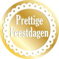 Stickers Prettige Feestdagen Goud - thumbnail