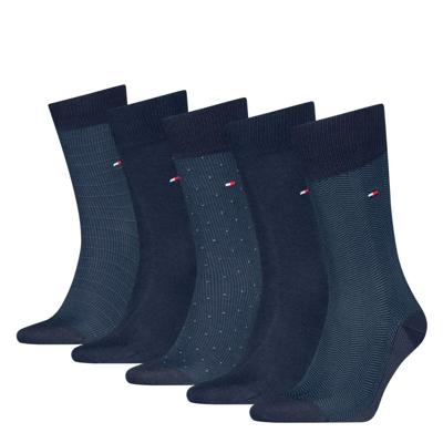 Tommy Hilfiger Sokken Giftbox Heren Herringbone Dot 5-pack Navy-39/42
