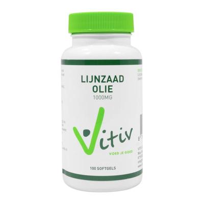 Vitiv Lijnzaadolie 1000mg (100 Softgels) Vitiv Lijnzaadolie 1000mg (100 Softgels)