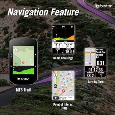 Bryton - rider s500 gps fietscomputer inclusief hartslagband en cadans sensor ant+ / bluetooth - thumbnail