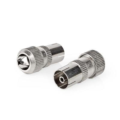 IEC (Coax) Connector | Recht | Female | Vernikkeld | 75 Ohm | Schroef | Diameter kabelinvoer: 7.0 mm