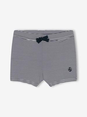 Gestreepte zwemset voor jongens PETIT BATEAU blauw