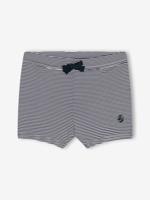 Gestreepte zwemset voor jongens PETIT BATEAU blauw - thumbnail