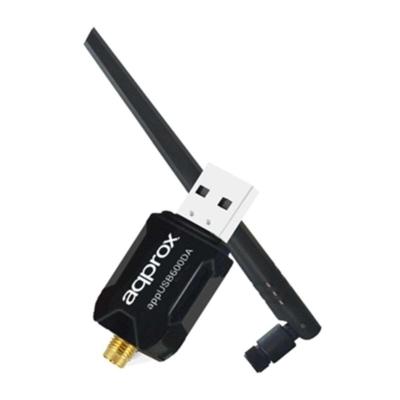 Adapter USB Wi-Fi approx! APPUSB600DA Zwart Adapter USB Wi-Fi approx! APPUSB600DA Zwart