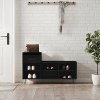 VidaXL Schoenenkast 102x36x60 cm bewerkt hout zwart - thumbnail