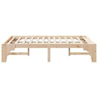 Bedframe met opslag Bruin 135 x 190 cm Grenenhout - thumbnail