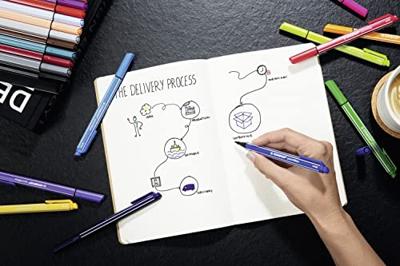 STABILO pointMax schrijfstift, 0,8 mm, etui van 4 stuks in geassorteerd fun kleuren