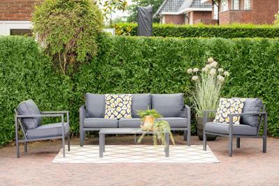 Springs Lounge Set 4-Delig Carbon Black Reflex Black Garden Impressions - Garden impressions