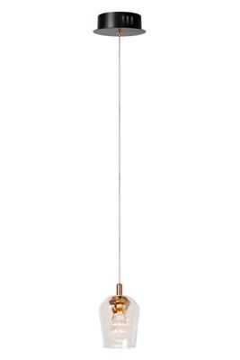 Lucide BERLIANE - Hanglamp - Ø 12 cm - LED Dimb. - 1x4W 2700K - Met vervangbare LED-module - Transparant | Essential