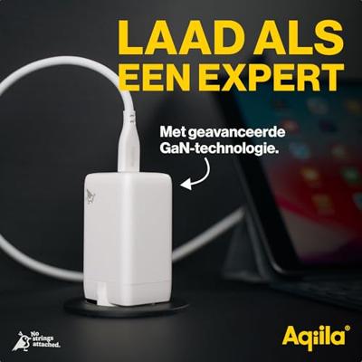 Aqiila W3 USB-oplader 65 W 1x USB-A, 2x USB-C USB PD, Quick Charge 3.0, QC 4+ Wit Binnen Aqiila W3 USB-oplader 65 W 1x USB-A, 2x USB-C USB PD, Quick Charge 3.0, QC 4+ Wit Binnen