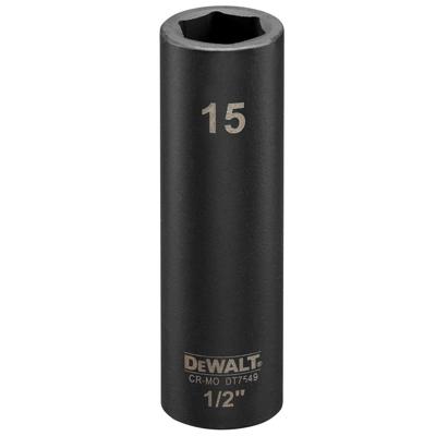 DeWalt Accessoires Impact dop 15mm 1/2" (Lang - 78mm) - DT7549-QZ