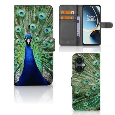 OnePlus Nord CE 3 Lite | Telefoonhoesje | Met pasjeshouder | Pauw