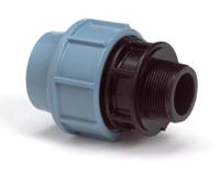 Puntstuk voor PE/tyleen - 25mm x 1 buitendraad - 16 bar - thumbnail