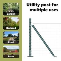 VidaXL Afrasteringspaal 26 pcs grijs 3,2 x 3,2 x 50 cm - thumbnail