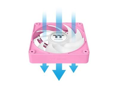 Thermaltake CT140 EX ARGB Sync PC Cooling Fan Pink 3 Pack PC-ventilator Pink (b x h x d) 140 x 140 x 25 mm