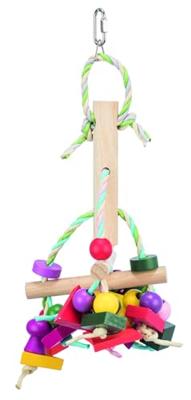 TRIXIE SPEELGOED MET PAPIEREN BANDJES HOUT MEERKLEURIG 31 CM 3 ST
