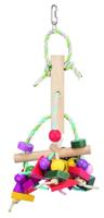 TRIXIE SPEELGOED MET PAPIEREN BANDJES HOUT MEERKLEURIG 31 CM 3 ST - thumbnail