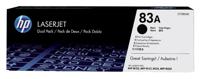 HP toner 83A, 1 500 pagina's, OEM CF283AD, zwart, duopack - thumbnail