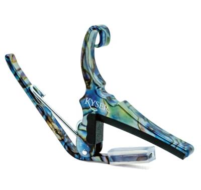 Kyser Quick-Change Acoustic Guitar Capo Abalone capo voor westerngitaar - thumbnail