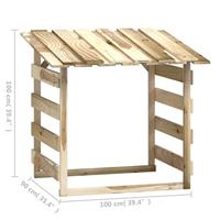 Pergola's met dak 4 st 100x90x100 cm geïmpregneerd grenenhout - thumbnail
