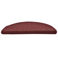 VidaXL Trapmatten 15 st 56x17x3 cm bordeaux halfrond - thumbnail