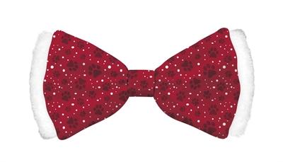 Kerst vlinderstrik hond satin rood L Kerst vlinderstrik hond satin rood L