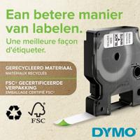 Labeltape dymo labelmanager d1 polyester 24mm zw - thumbnail