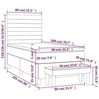 Boxspring met matras stof donkergrijs 80x200 cm - thumbnail