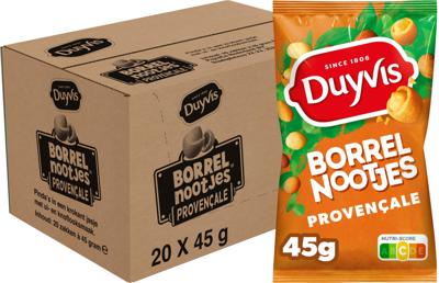 Borrelnootjes duyvis provencale zak 45gr | 20 stuks
