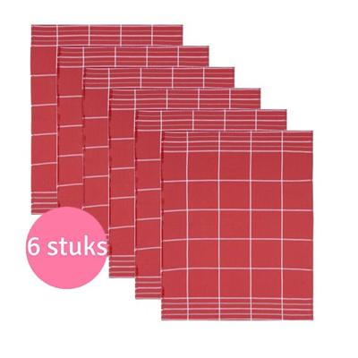 Clarysse Voordeelpakket Theedoek Timeless Rood 6 stuks Clarysse Voordeelpakket Theedoek Timeless Rood 6 stuks