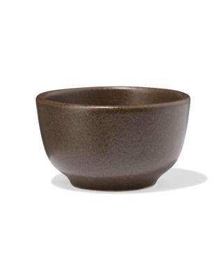 HEMA Hoog schaaltje Ø7cm PUUR reactief glazuur donkerbruin (donkerbruin)