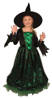 Heksenjurk Kind Groen Premium + Hoed