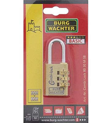 Burg Wächter 2471 Hangslot 30.80 mm Messing Cijferslot