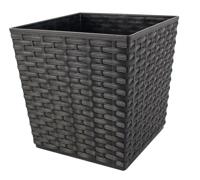 Bloempot BALI vierkant 16,5 cm Donkerbruin - thumbnail