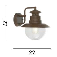 Searchlight Landelijke buitenlampStation brons bruin - 7652RU - thumbnail