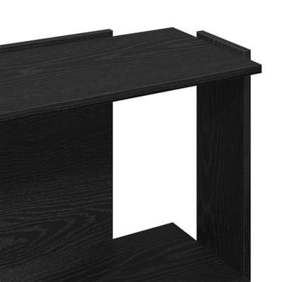 Boekenkast 3-laags 60x30x80 cm bewerkt hout zwart