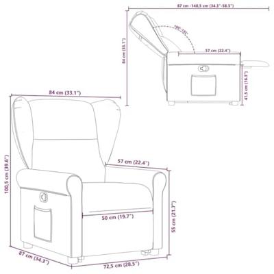 Sta-op-stoel verstelbaar stof taupe