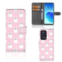 OPPO Reno 6 Pro Plus 5G | Telefoonhoesje | Met pasjeshouder | Sleeping Cats - thumbnail