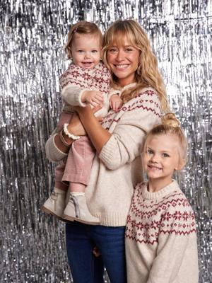 Jacquard damestrui capsulecollectie familie Kerst ENVIE DE FRAISE ecru