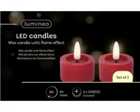 Lumineo ledtheelicht d4h5cm 2st rood - thumbnail
