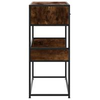Wandtafel 90x35x80 cm bewerkt hout gerookt eikenkleurig - thumbnail