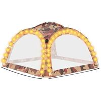 Partytent met LED en 4 zijwanden 3,6x3,6x2,3 m camouflage - thumbnail
