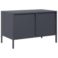 Tv-meubel 68x39x43,5 cm koudgewalst staal antracietkleurig - thumbnail