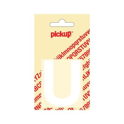 Deco letter u helvetica wit 60 mm Pickup - Pickup