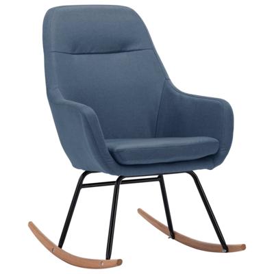 Schommelstoel stof blauw