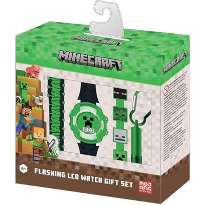 Accutime Minecraft Horloge Cadeau Set Groen/Zwart